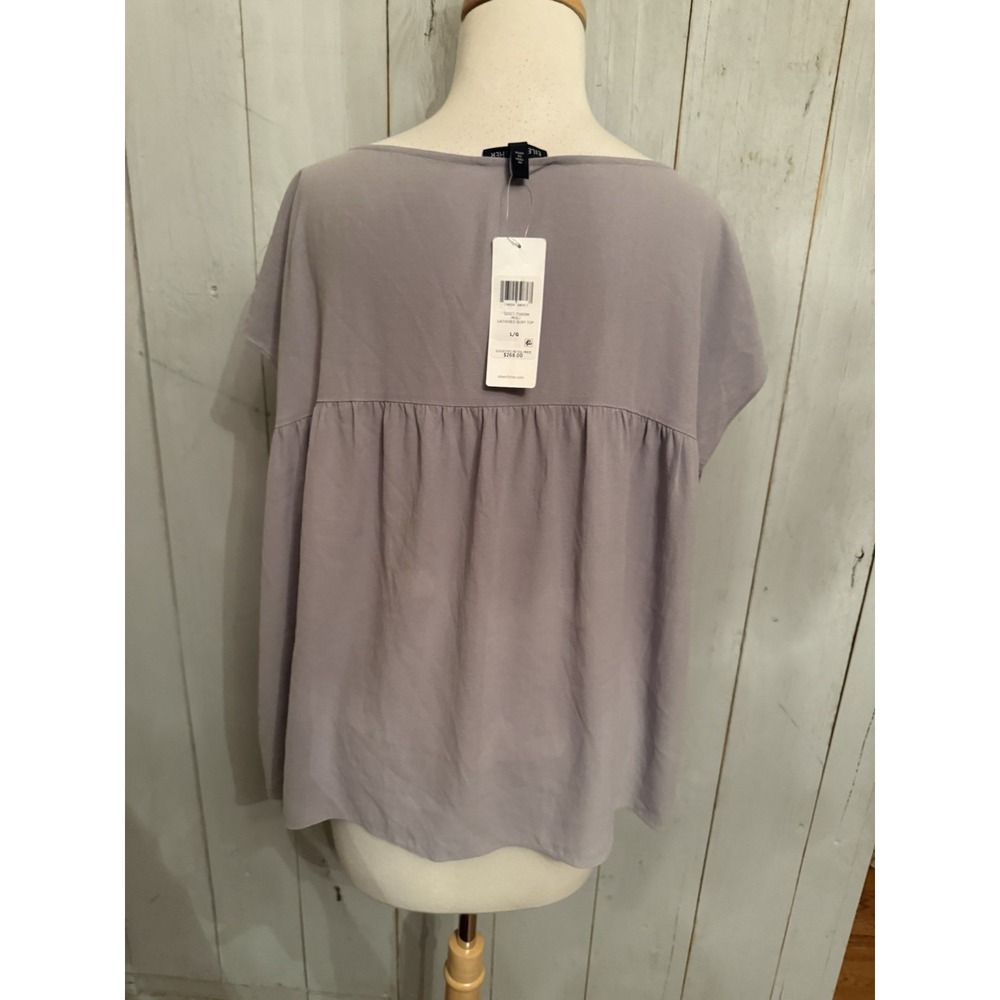 Eileen Fisher Silk Boxy Blouse Top misty lilac Tunic Pull Over New 268$ Lg - Picture 8 of 13